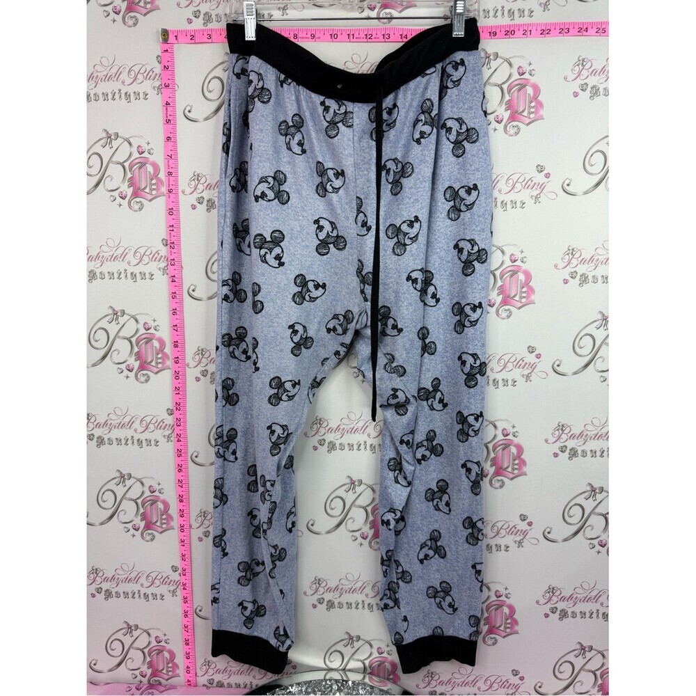 Disney Light blue Jogger Pants with Black Waistband and Cuffs